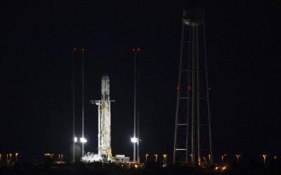 Sailboat stops Antares rocket launch