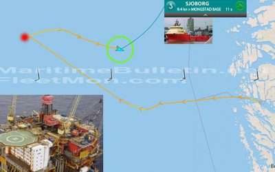 Offshore tug collided with oil platform, personnel evacuated