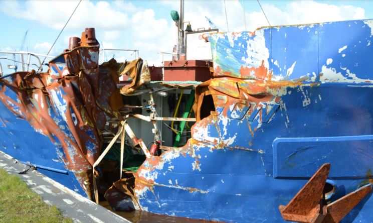 Cargo ship strikes turbine at Ørsted’s offshore wind farm, Germany.